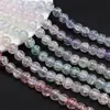 Cuentas Redondas de Vidrio de 10 mm, Cuentas de Vidrio Agrietado, Accesorios Hechos a Mano para Pulseras DIY, Kit de Materiales para Pulseras y Collares, Cuentas de Vidrio