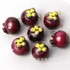 Colgantes Pequeños de Frutas 3D de Resina Lindos Simulados en Varios Diseños (Manzanas, Fresas, Mangos) para Pulseras y Accesorios para Llaveros de Bricolaje