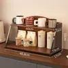 Estante acrílico para tazas, estante de almacenamiento multicapa para vasos de agua, tazas de té y organizador de juego de té, organizador de escritorio