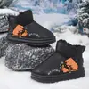 Botas de Nieve para Niñas Capibara Invierno Niños Felpa Gruesa Calientes Zapatos Grandes de Algodón Niños Medianos y Grandes Impermeables Antideslizantes Botines