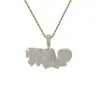 TRAP Colgante de Cobre y Circonio Europeo y Americano Pareja Hombres Ins Collar Hip-Hop Música Letra Accesorios de Moda