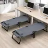 Cama plegable portátil para acampar al aire libre, cama pequeña simple para descansos de almuerzo en la oficina, cama de acompañante de hospital con marco reforzado