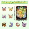 30 pegatinas decorativas para cuenta de mano de flores de mariposa con bronceado láser, pegatinas de material para decoración de cuenta de mano de mariposa creativa DIY