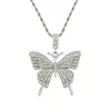 Collar con Colgante de Mariposa Tridimensional con Diamantes Completos Chaoren para Hombres y Mujeres Joyería Personalizada Accesorios de Colgante para Ropa Versátiles
