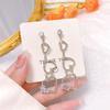 Pendientes de Borla Exquisitos Personalizados de Aguja de Plata S925 Lujo Accesible Pendientes de Diamantes de Gama Alta Moda Nicho Pendientes Versátiles para Mujer