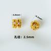 Ouro 18k Micro Zircônia Contas Rodas Peças Pulseira Cintura Fina Espaçador Contas Balde Furo Grande Acessórios de Contas Artesanais DIY
