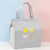 Bolsa Fofa para Lancheira de Estudante, Bolsa de Mão, Lancheira Térmica, Lona, Trabalhador de Escritório com Arroz, Simples, Grande Capacidade, À Prova d'Água