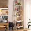 Estantería trapezoidal de madera maciza, estantería de pie, expositor para sala de estar, montado en la pared, estante de almacenamiento simple para el hogar, librería de múltiples niveles
