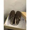 Zapatos Birkenstock Retro Forrados de Lana para Mujer, Nuevos Mocasines Estilo Coreano Otoño e Invierno 2024, Zapatos de Algodón Cálidos Forrados de Lana