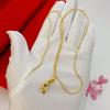 Colar de Corrente O de Latão Dourado de Alta Qualidade, Corrente Osso de Cobra, Corrente Onda d'Água, Corrente Chopard, Corrente Torcida, Colar de Corrente Elo Quadrado Versátil
