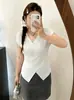 Ropa para mujer de talla grande con diseño irregular, top de punto para mujer, estilo verano 2026, camiseta holgada de manga corta para mujeres de talla grande