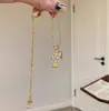 Se Puede Usar de Dos Maneras~Estilo Vintage Medieval Milenio Colgante de Cruz de Diamante Rosa Collar de Corazón de Nácar Cadena para Clavícula para Mujeres