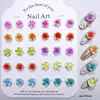 Decorações de Unhas Artísticas Flor de Rosa Gradiente Versátil Transfronteiriças Marbling Série Flor Doce Unhas Usáveis Presilhas de Cabelo Acessórios de Resina