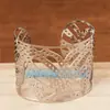 Pulsera abierta de acero inoxidable y acero de titanio, joyería popular europea y americana, con cuentas, se puede usar sola