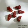 Cuentas Talladas de Jade Rojo Natural, Cuentas Sueltas, Cuentas Ensartadas a Mano, Cuentas Cilíndricas de Loto y Peonía, Cuentas de Tambor, Accesorios y Materiales para Joyería
