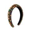 Diadema de personalidad transfronteriza de Europa y Estados Unidos, barroca retro de ala ancha, diadema de esponja, nuevo sentido de alta gama, pedrería de alta industria pesada, accesorios para el cabello