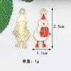 Colgante Pequeño de Aleación Navideño Colgante de Goteo de Aceite Accesorios para Pulsera Pendientes Llavero de Joyería DIY Decoraciones Navideñas