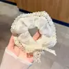 Anillo para el pelo del intestino grueso colección anillo para el pelo fresco simple súper hada encaje de flores accesorios para el pelo popular cuerda para el pelo al por mayor cuerda para el pelo