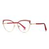 Marco de gafas de color dorado anti-luz azul 3117 Brasil superventas doble color espejo plano para mujer marco óptico de alta gama en stock