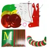 Set de Bolas de Panal Navideñas Árbol de Navidad Colgante de Gorro Navideño Bandera de Tirar con Letras Navideñas Flor de Tirar Espiral Decoración Creativa