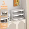 Estante de Almacenamiento Portavasos de Mesa, Estante Estrecho Pequeño para Tazas de Té de Encimera de Mesa de Comedor, Portavasos de Doble Capa, Estante de Almacenamiento para Juego de Té de Escritorio