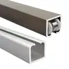 Balcón Aleación de Aluminio Engrosada Riel Universal Colgante Puerta Corredera Puerta Corredera Riel Deslizante Silencioso Rueda Colgante Uso Rudo Champagne Plata Blanco Cocina