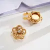 Camelia acrílica colorida de verano, gemelos y botones de cuello para camisa DIY, accesorios decorativos unisex frescos y simples