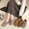 Sapatos Birkenstock femininos de sola grossa para aumentar a altura, estilo Yang Mi, cobertura total, novos mocassins Birkenstock slip-on de outono