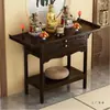 Mesa de Incenso para Uso Doméstico, Altar Budista, Santuário de Madeira Não Maciça, Mesa de Tiras em Novo Estilo Chinês, Gabinete de Altar do Deus da Riqueza, Mesa de Entrada
