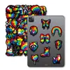 56 Peças de Adesivos Coloridos Estilo Splash-Ink para Compra Direta Transfronteiriça com Elementos de Animais da Moda, Adesivos Personalizados DIY com Tema Panda