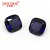 Piedra Suelta de Corindón Azul Gruesa en Forma Cuadrada, Zafiro Cuadrado, Cabujón de Corindón Azul, Piedra Preciosa Sintética para Accesorios de Joyería al por Mayor