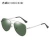 Moda Gafas de Aviador con Protección Solar, Gafas Metálicas de Alta Gama Estilo Piloto para Hombres, Protección UV para Conducir
