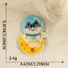 Adorable y Lindo Gato Astronauta Espacial Decoración para Maletas Accesorios para Ropa Manualidades Bloc de Notas Parche DIY Parche de Tela