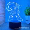 Lámpara de noche 3D transfronteriza con astronauta, serie táctil, control remoto colorido, 16 colores, lámpara de noche USB