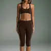 Conjunto deportivo de secado rápido para exteriores Chen Shijie con almohadillas en el pecho, conjunto de sujetador de yoga para usar por fuera, ropa de yoga que realza el busto