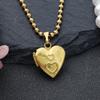 Europa y Estados Unidos moda transfronteriza simple cobre base corazón colgante collar regalo creativo DIY corazón marco de fotos cadena de clavícula mujeres