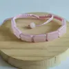 Pulsera tejida multicolor cuadrada transfronteriza Lapislázuli Amatista Ojo de Tigre Pulsera tejida Pulsera tejida piramidal