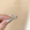 Anillo de plata con apertura de mariposa y perla para mujer, diseño de nicho, ajustable, para dieta, ligero, de lujo, de alta calidad.