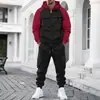 Comercio Exterior Transfronterizo Invierno Talla Grande Estilo Americano Polar Grueso Holgado Casual Deportivo para Hombre Conjunto de Ropa de Trabajo Multibolsillos para Hombre