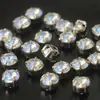 6mm Satélite Colorido Laser K9 Vidro Garra Pequena Redondo Proteína Cristal Iridescente Costurado à Mão Strass para Decoração de Roupas DIY