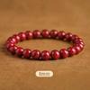 Pulseira de Cinábrio Cristal Alto Conteúdo Transparente Claro Minério Original Polido Ano da Vida Contas Redondas Pulseira Vermelha Joias para Homens e Mulheres