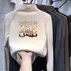 Camiseta de Manga Larga para Niñas, Cuello Alto Medio, Terciopelo Alemán, Capa Base, Otoño e Invierno, Top de Terciopelo Cepillado para Niñas, Camiseta de Manga Larga para Niños, Primavera y Otoño