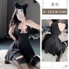 Lencería Sexy, Conjunto de Lencería Seductor, Tentación Reversible de Cuello Halter para Juego de Roles Uniforme Qqny