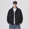Coleção Outono 2026: Jaqueta de Trabalho Detroit Algodão Lavado High-End Retrô, Jaqueta Casual Americana Masculina