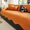 Cojín de sofá de chenilla, diseño único con un tacto de alta gama, apto para todas las estaciones, funda de una sola pieza fija antideslizante y antiarañazos de gato