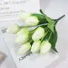 9 ramos de tulipanes artificiales para paisajismo, vegetación, arreglos florales, decoración del hogar, bodas y hoteles