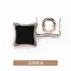 Botones de Suéter de Camisa de Aceite Cuadrado Pequeño Botones Decorativos de Cardigan de Metal para Mujer Jinda Accesorios de Ropa