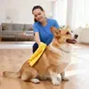 Toalha Absorvente para Pets Atacado Multifuncional Espessa Imitação de Camurça Toalha de Banho Secagem Rápida para Cachorro Limpeza de Gato Não Gruda Pelos