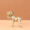 Adorno de alce de cobre, entrada creativa del hogar, escritorio de mesa de té de oficina, alce de cuernos grandes mascota de té, artesanía de metal