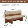 Cabina de Madera Maciza Personalizada Montada en Pared Mesa y Sillas para Tienda de Té de Leche Cafetería Mesa y Silla Sencilla para Zona de Ocio y Negociación Combinación Venta al por Mayor